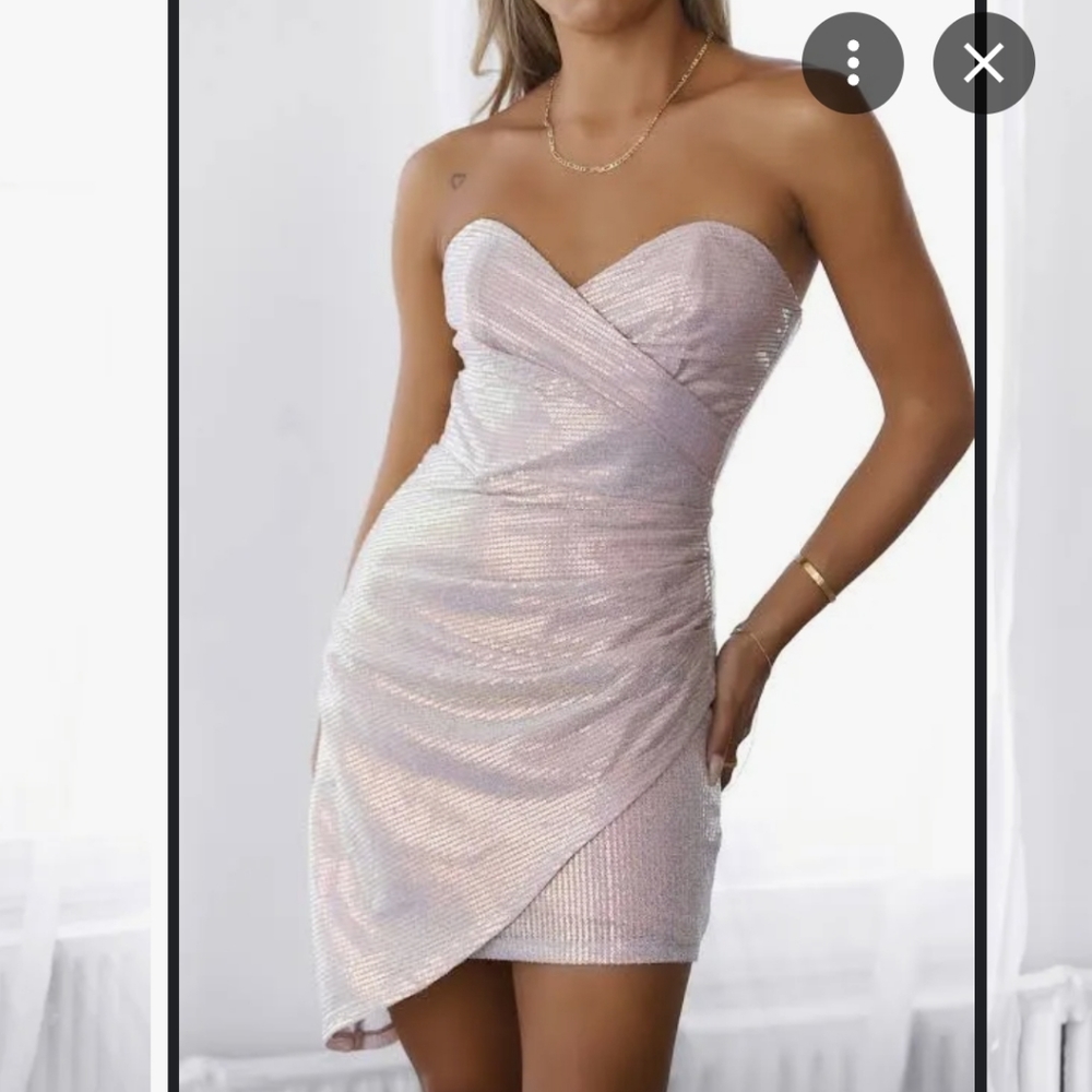 Hello Molly rose gold sequin dress. NWT. $92 RETAIL.